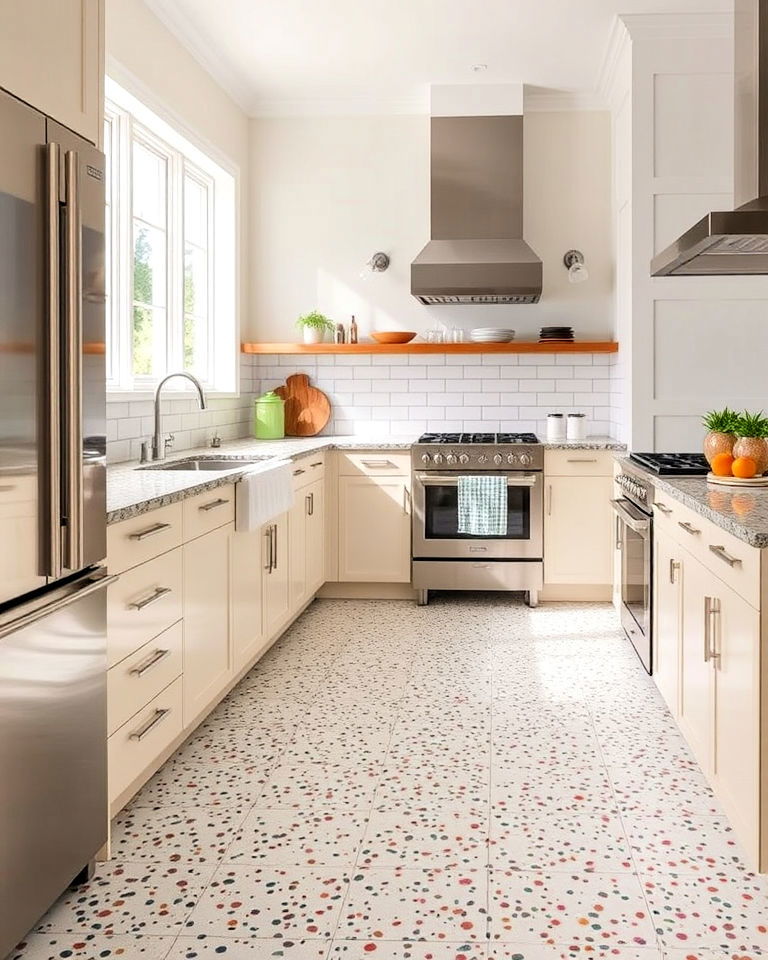 polished terrazzo for contemporary flair