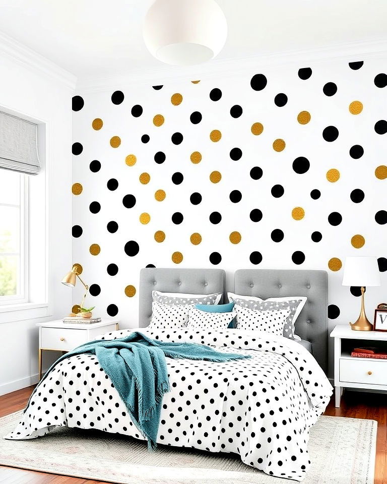 polka dot patterns wall painting