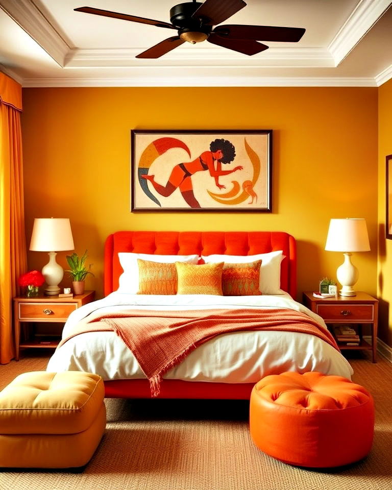 psychedelic color palette bedroom