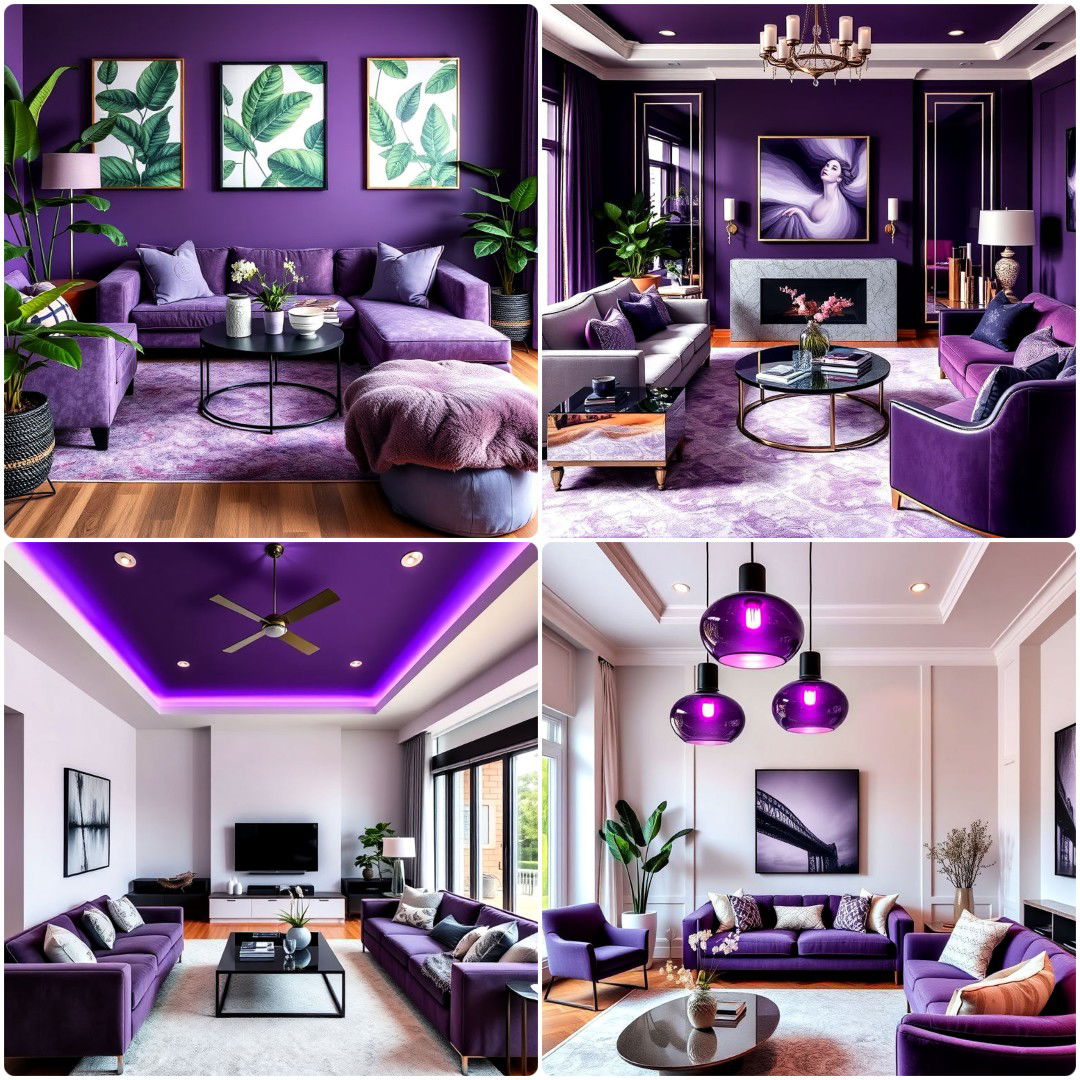 20 Purple Living Room Ideas for A Regal Touch