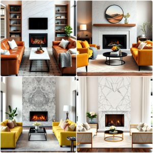 quartz fireplace surround ideas