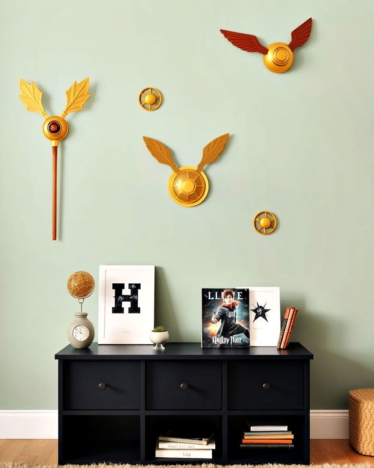 quidditch inspired wall decor