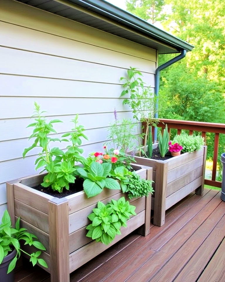 raised planters box for vegetables