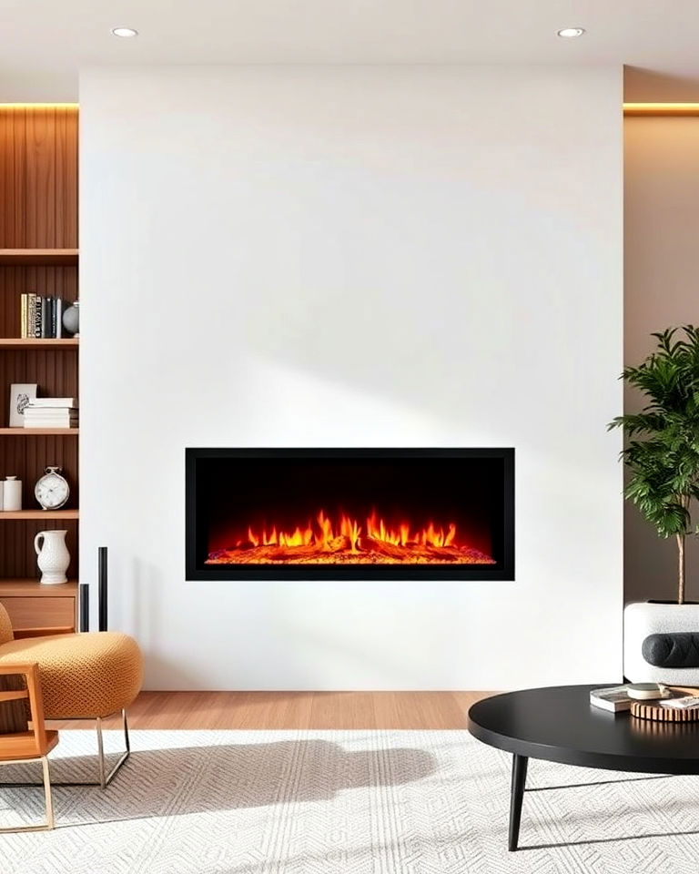 recessed electric fireplace