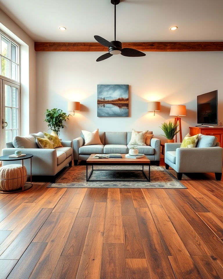 reclaimed barn wood floors for rustic elegance