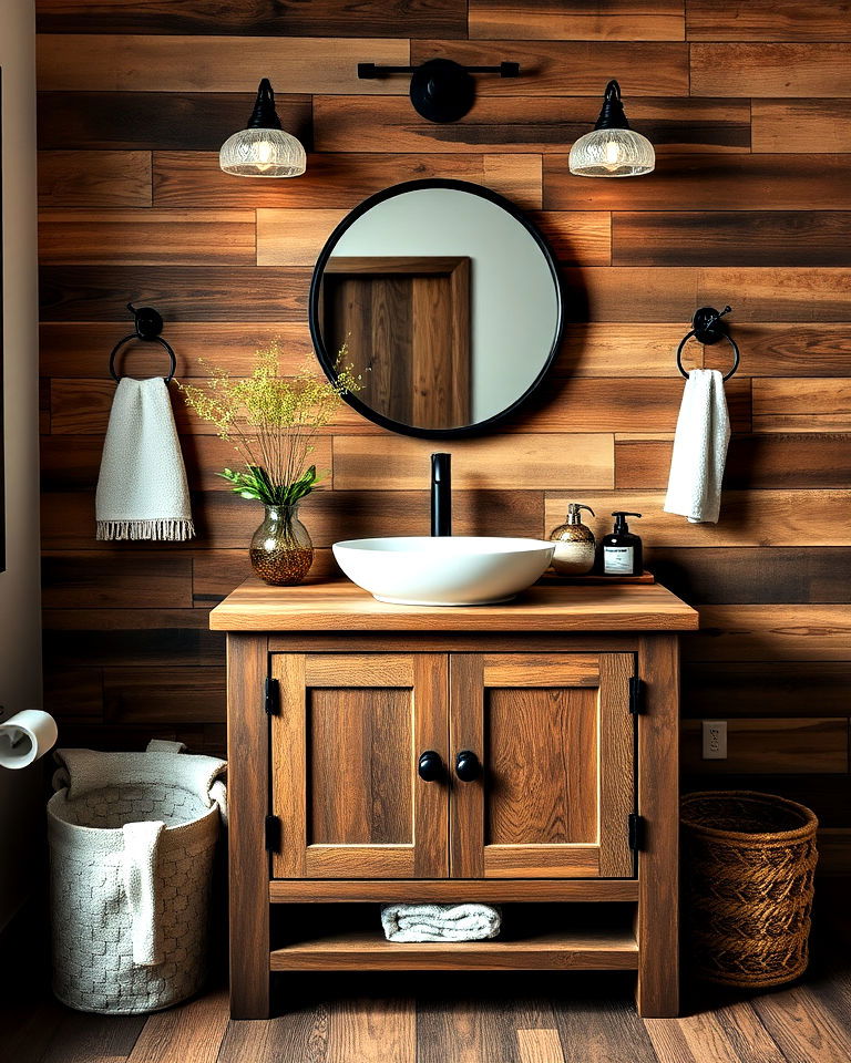 reclaimed wood vanities for eco friendly design