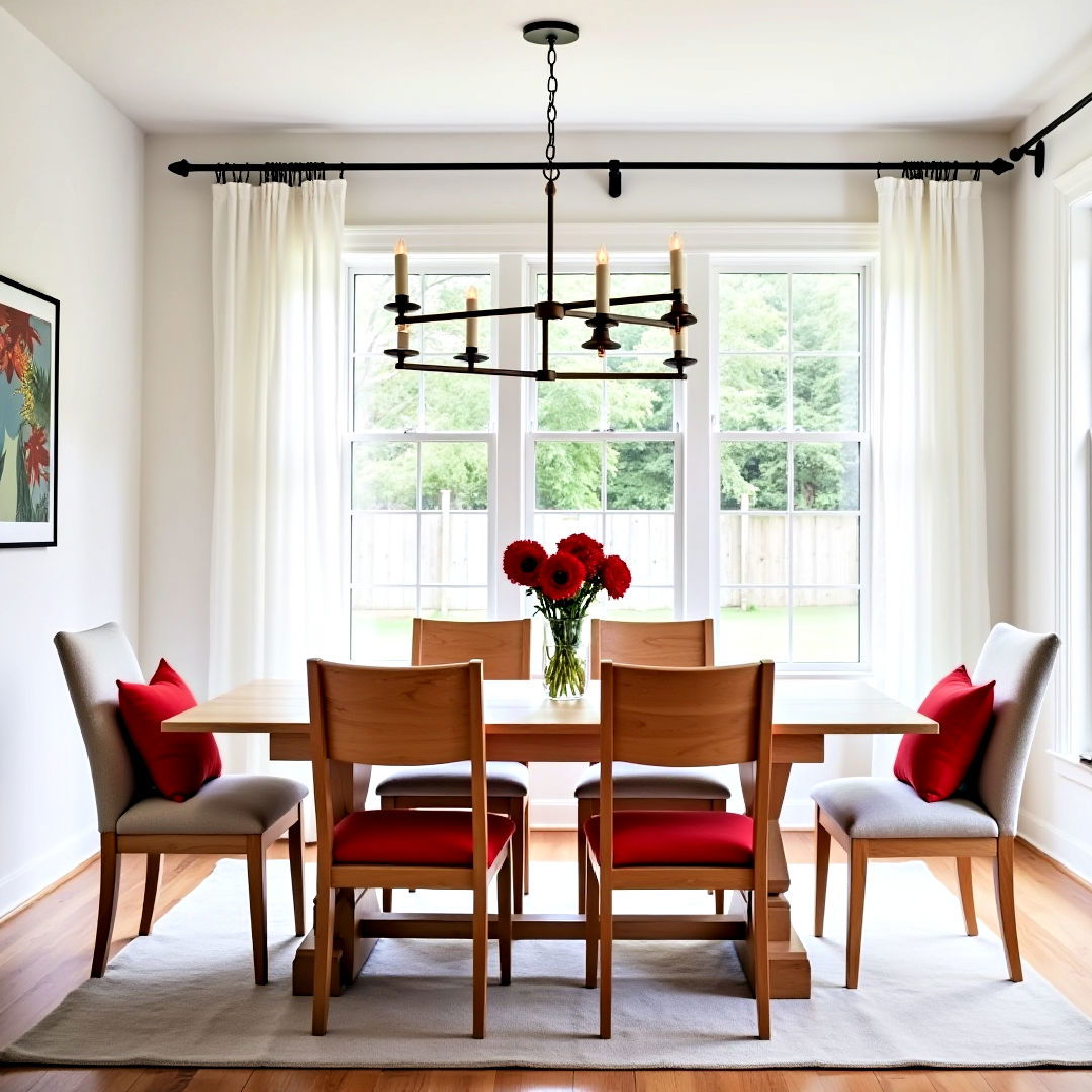 red accent pillows for dining chairs