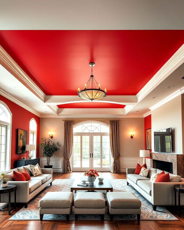 red ceilings for a unique look