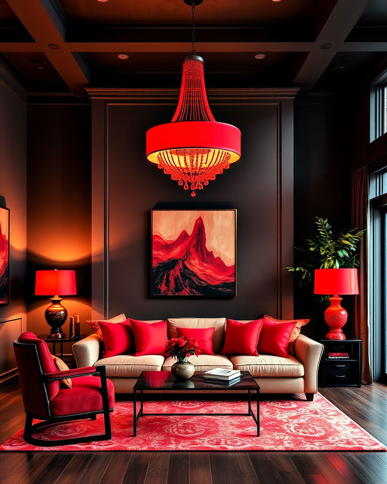 red lighting fixtures