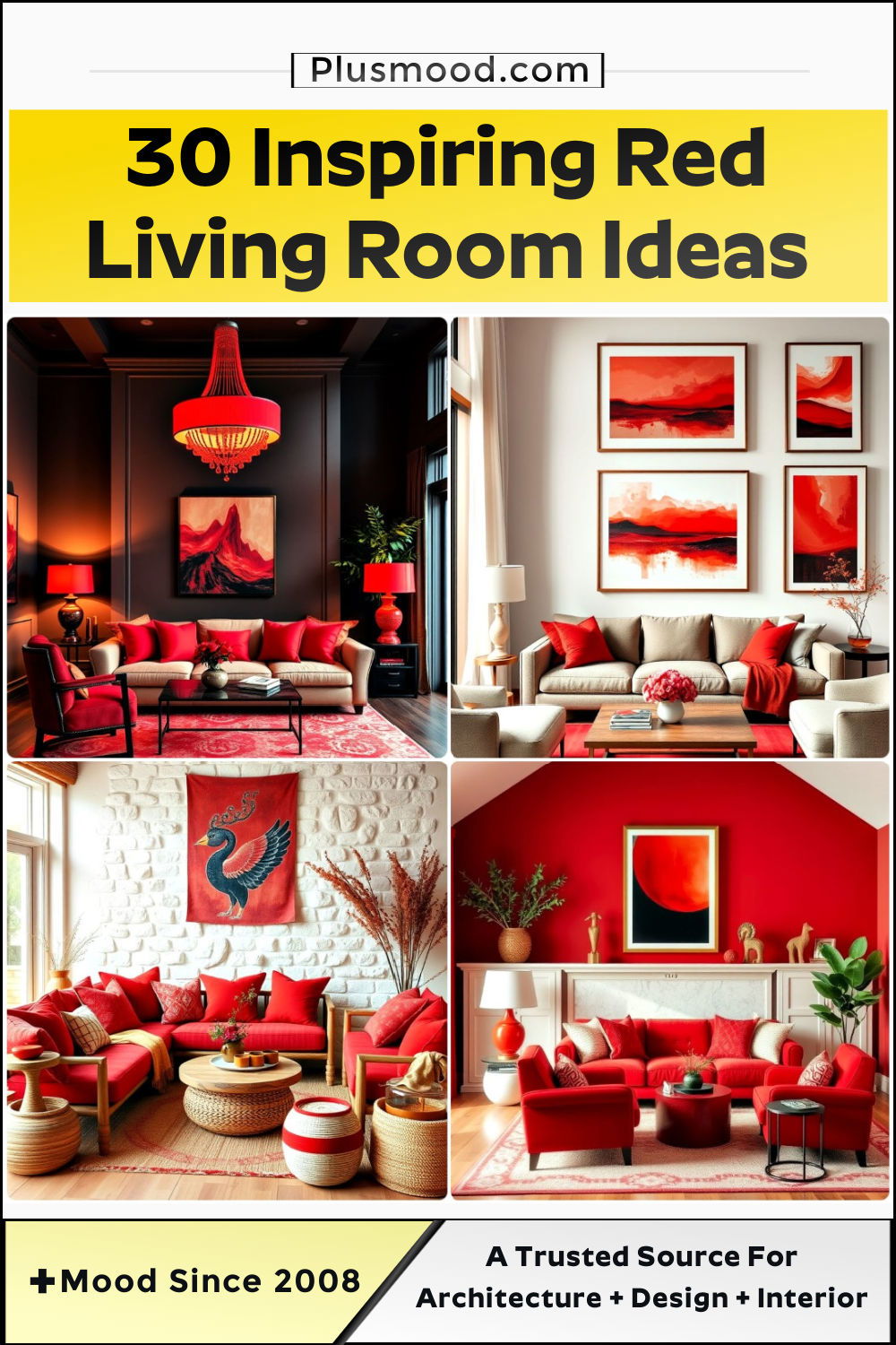 red living room ideas and inspiration