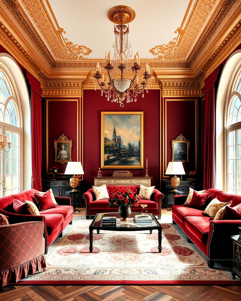 regal color palette castle living room