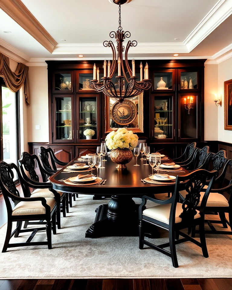 rich dark wood furniture