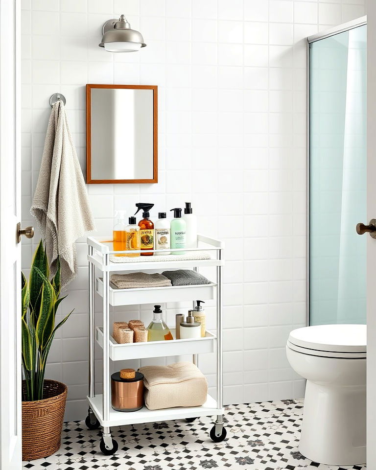 rolling cart for flexible storage