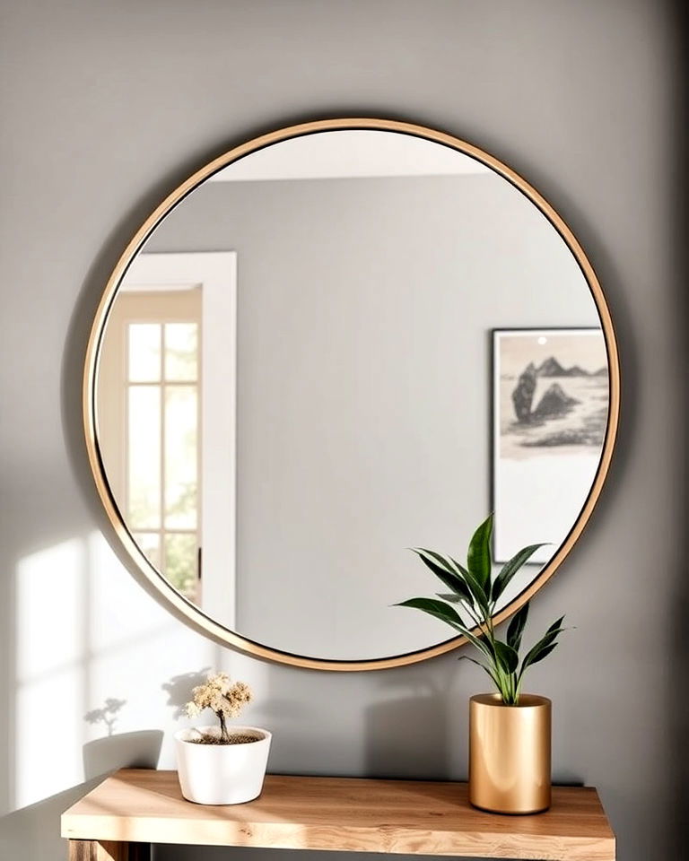 round mirror for a softer look