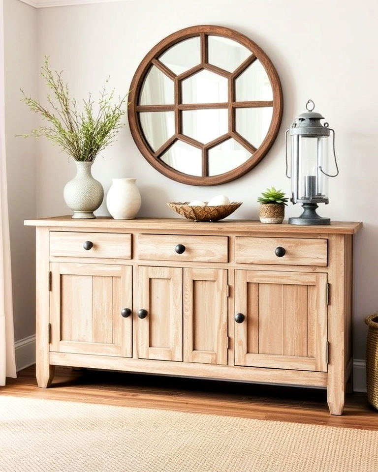 rustic coastal sideboard for a dining room
