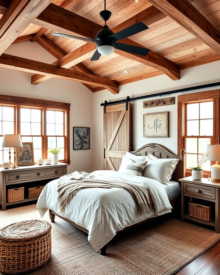 rustic farmhouse charm women bedroom