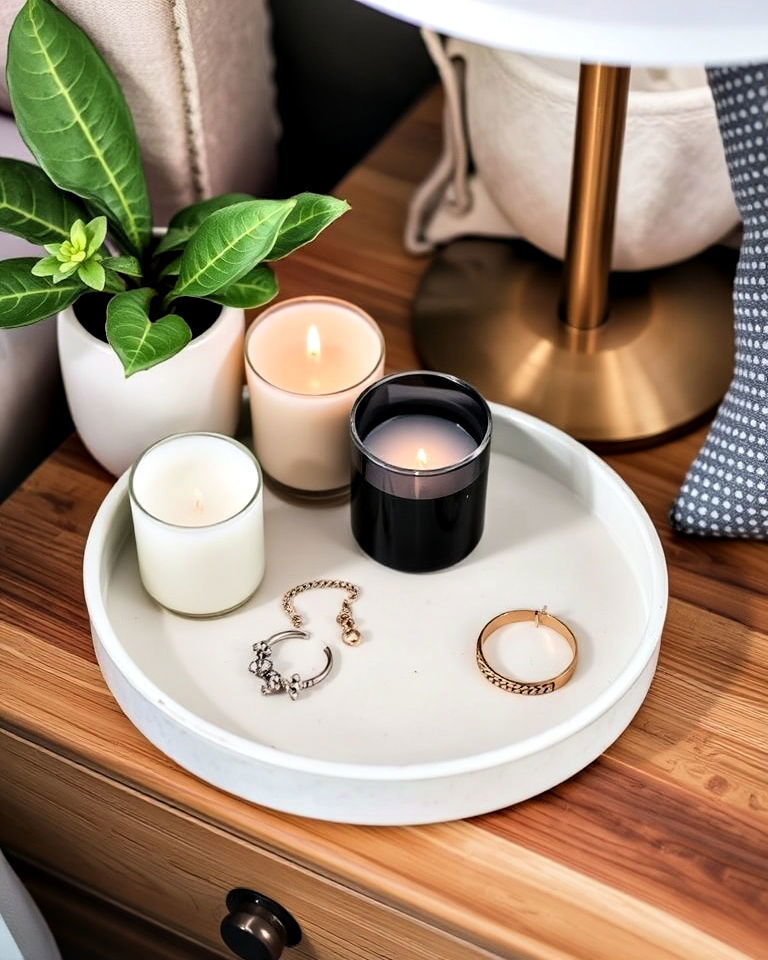 rustic layered textures with a ceramic tray