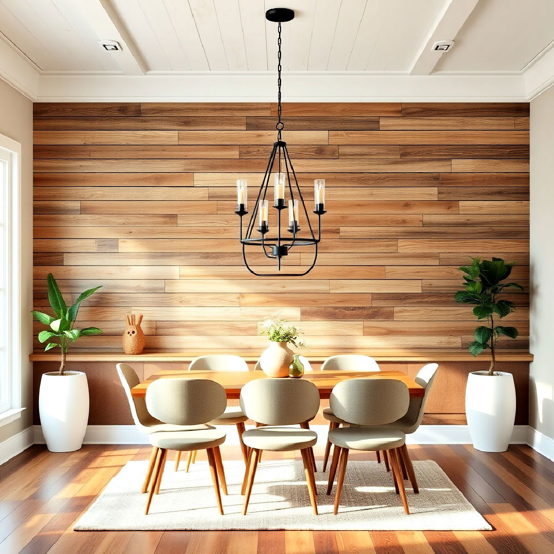 rustic planks for dining room