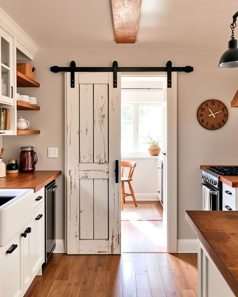 rustic white barn doors