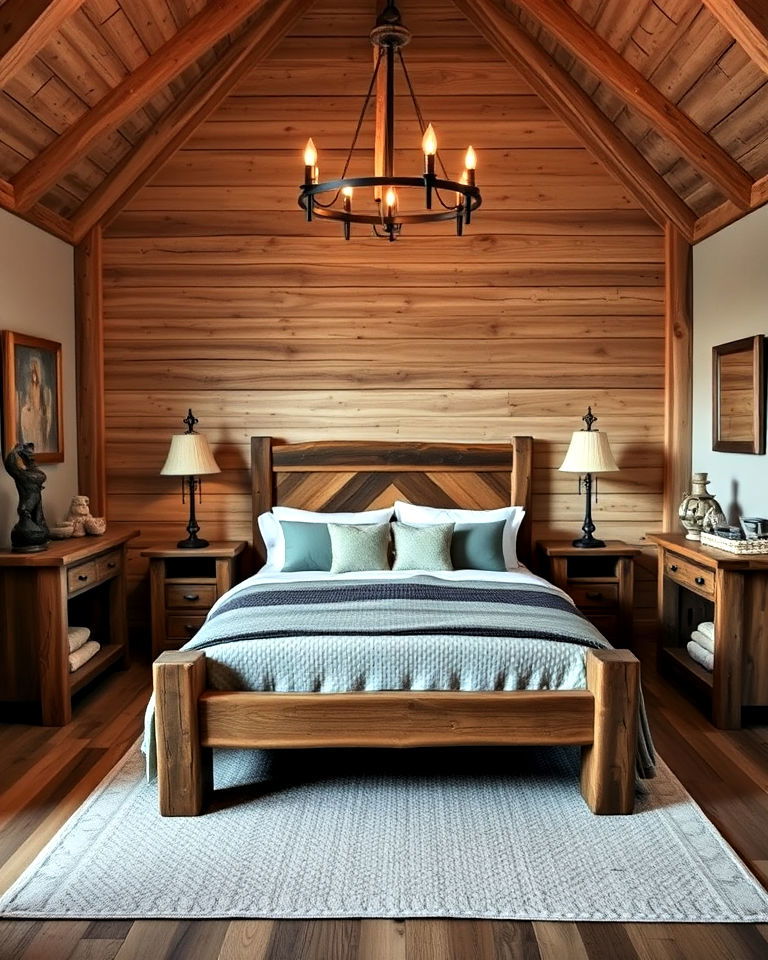 rustic wooden bedroom furniture