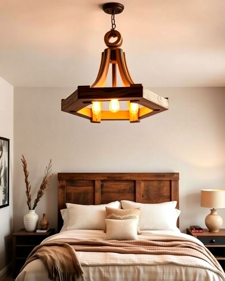 rustic wooden chandelier