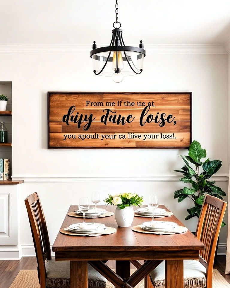 rustic wooden signs for a farmhouse feel