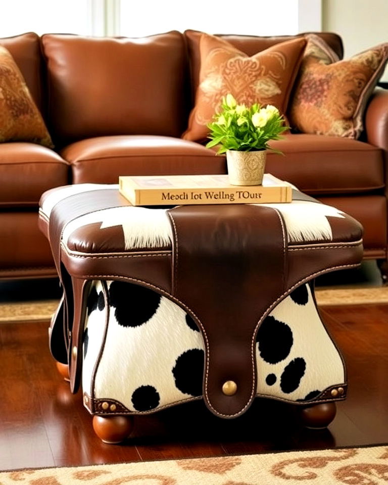 saddle style ottomans