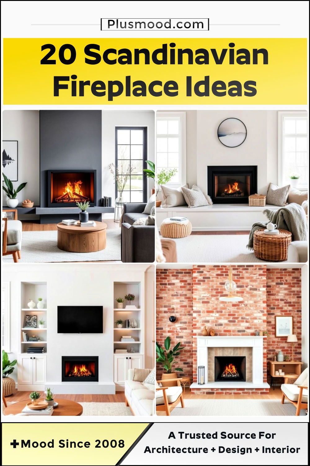 scandinavian fireplace ideas and inspiration