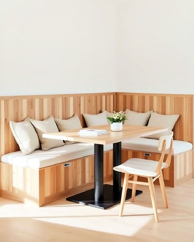 scandinavian inspired banquette