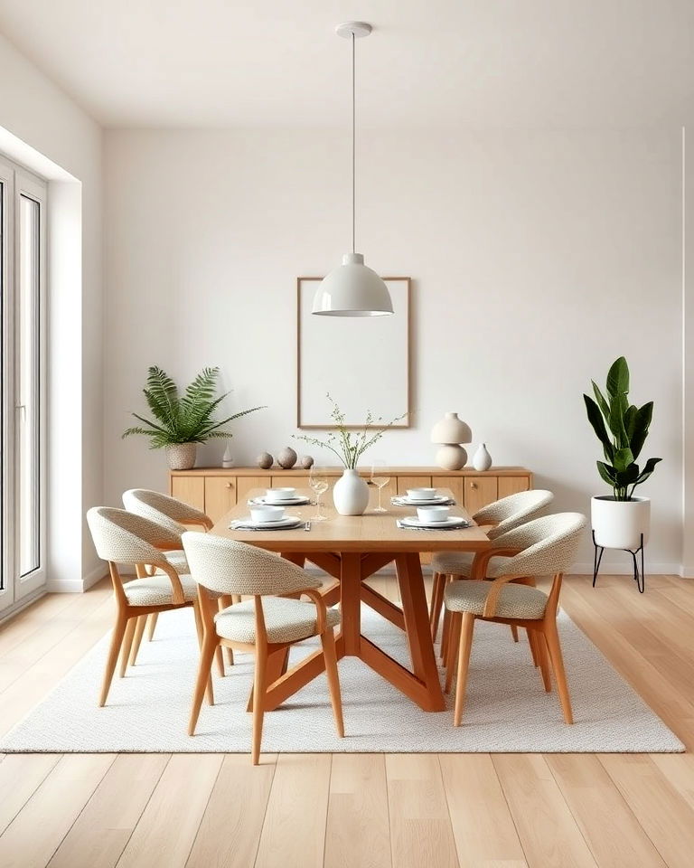 scandinavian inspired dining room