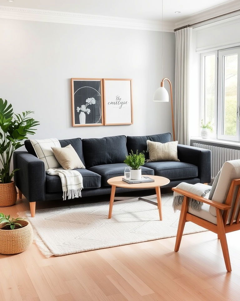 scandinavian inspired living room