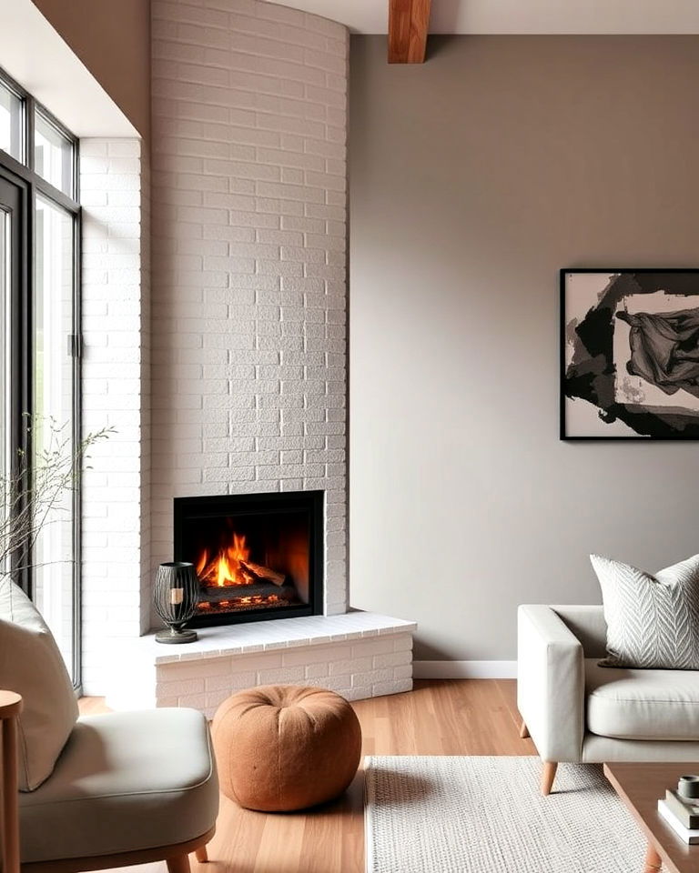 scandinavian minimalist fireplace