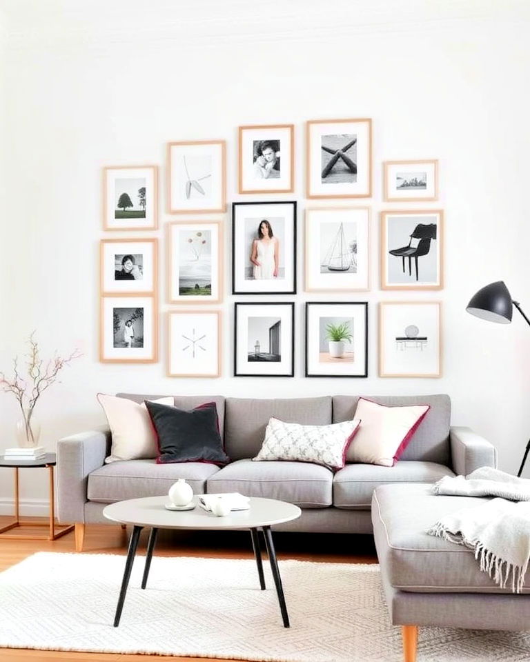scandinavian style gallery wall