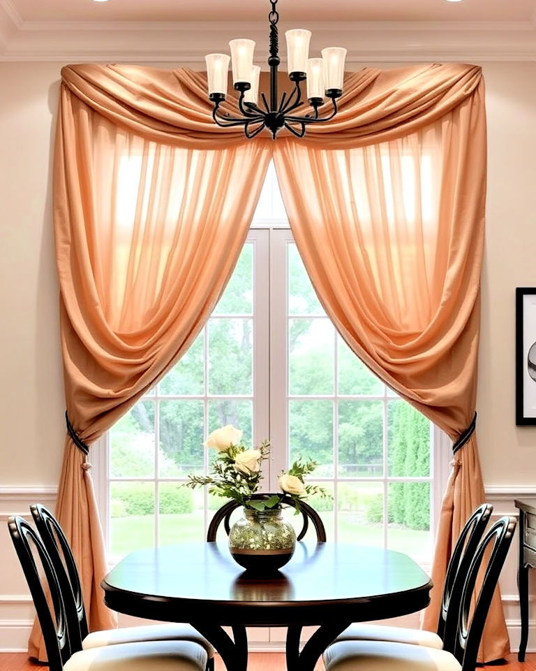 scarf valance for the dining room