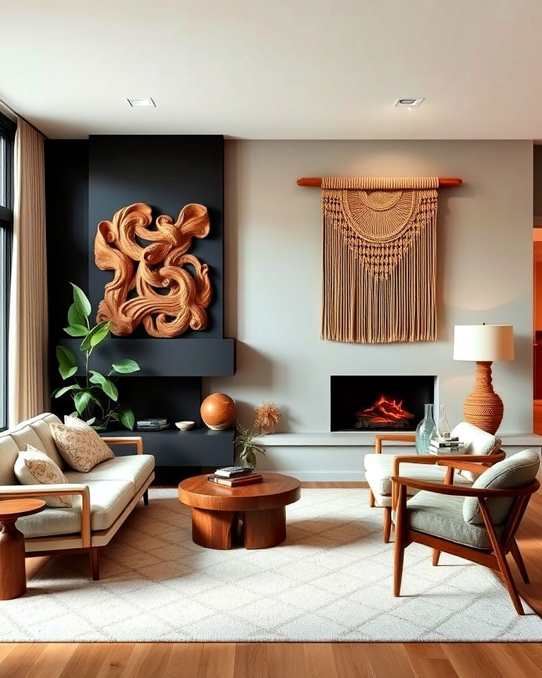 sculpted wood accents