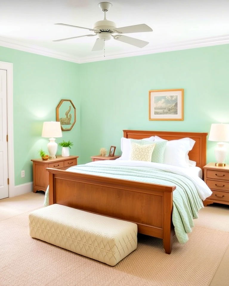 seafoam green walls