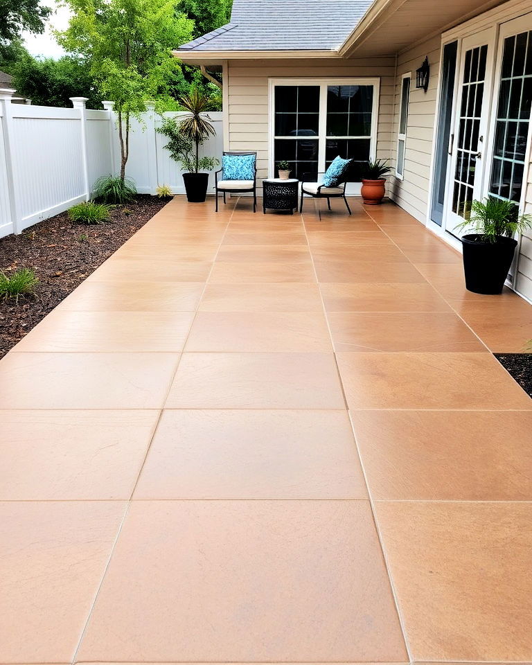 seamless texture stamped concrete patio