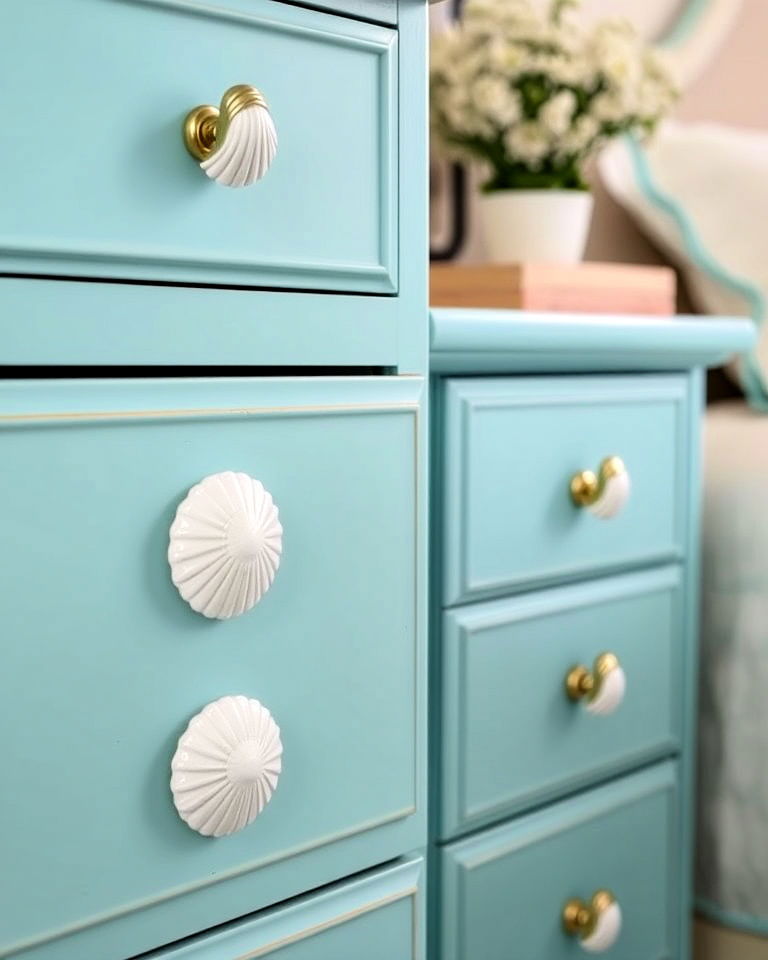 seashell drawer knobs