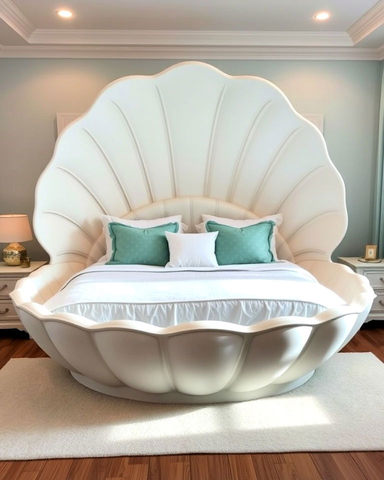 seashell shaped bed