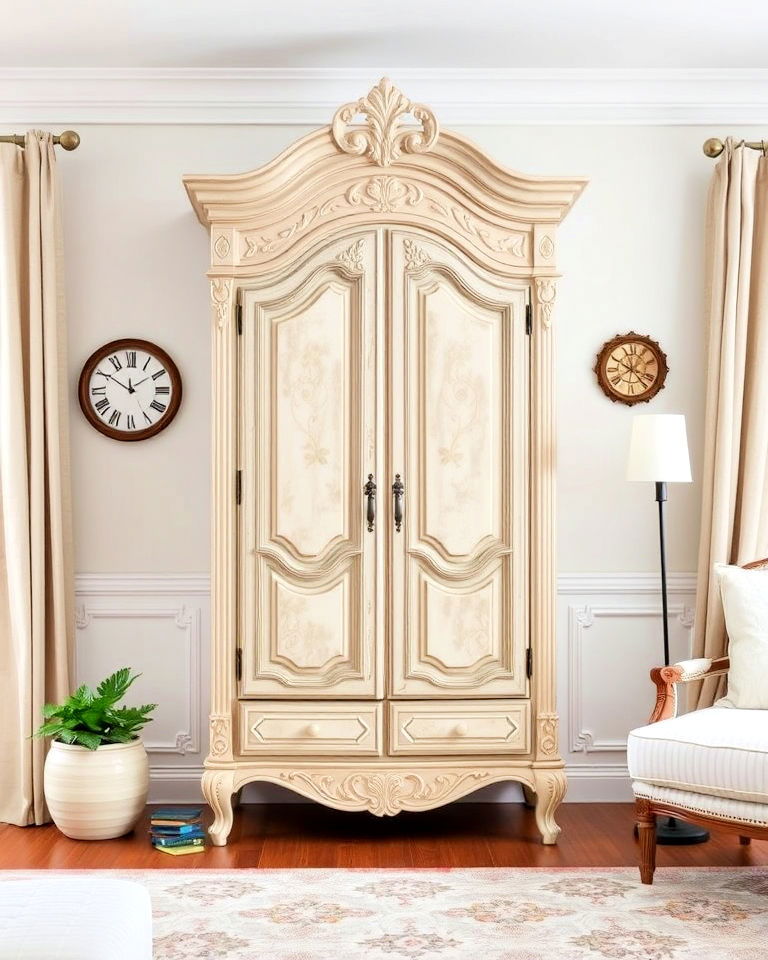 shabby chic armoire for living room