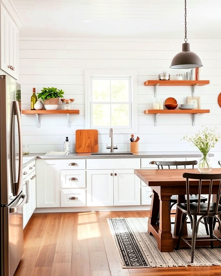 shiplap walls in white