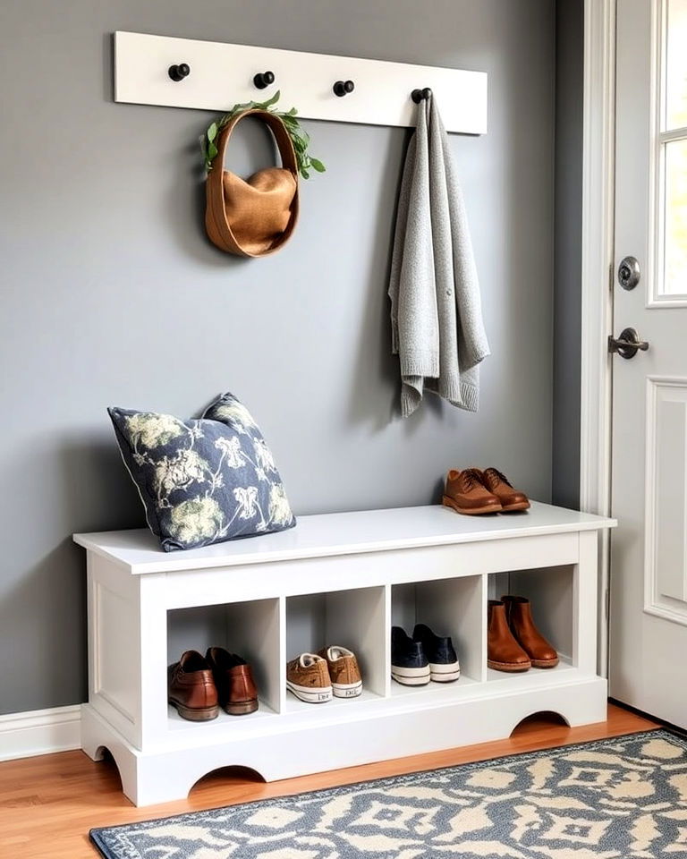 shoe storage bench to add functionality