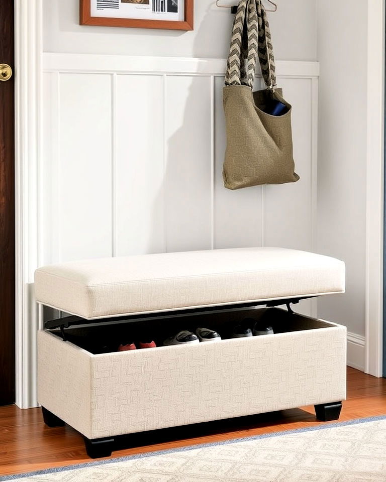 shoe storage ottoman to add comfort