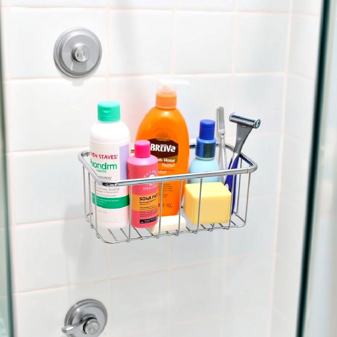shower caddy with suction cups design