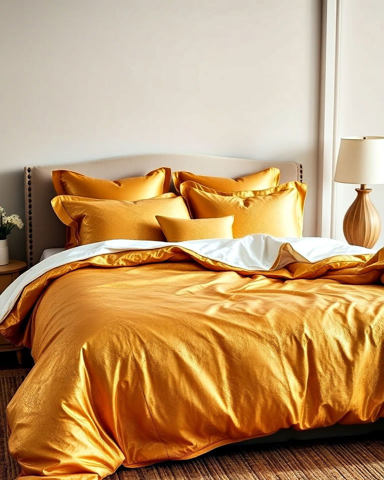 simple yet effective golden bedding