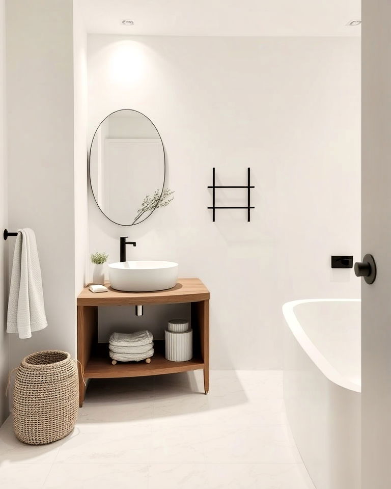 single color scheme bathroom for cohesion