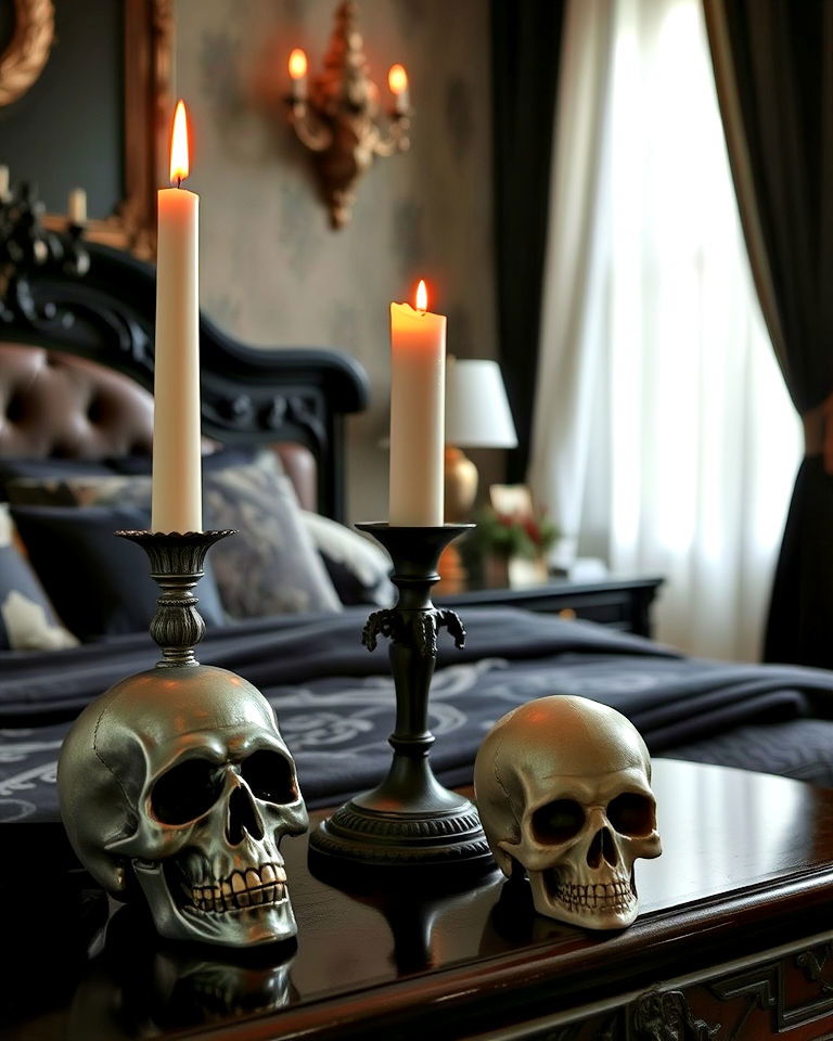 skull decor for a macabre touch