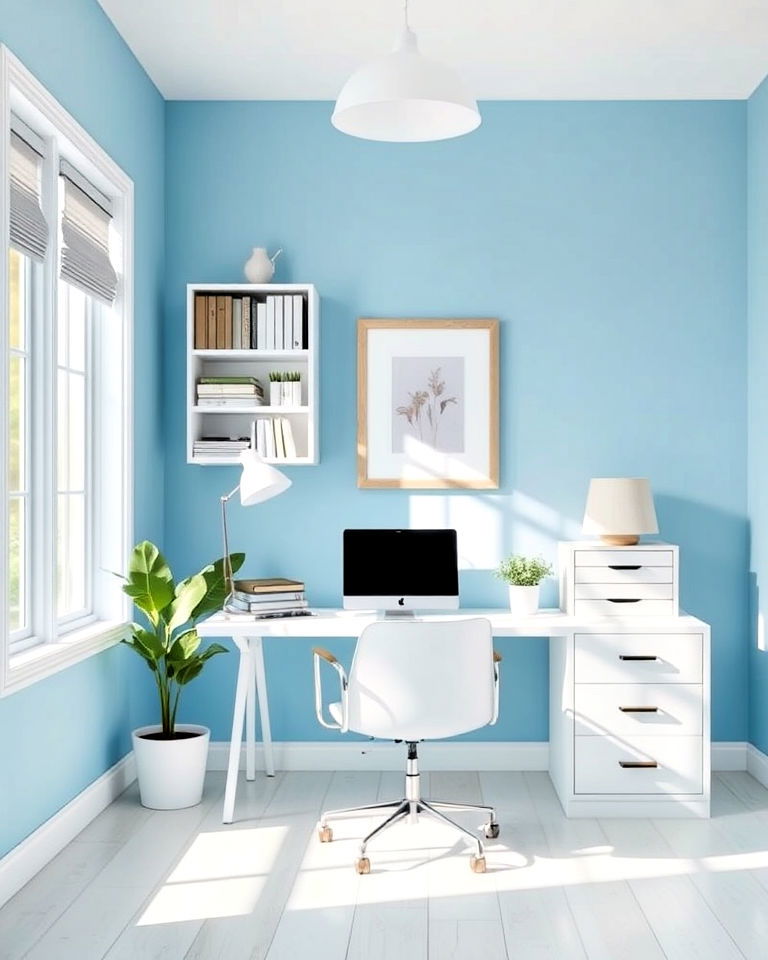 sky blue paint color for office