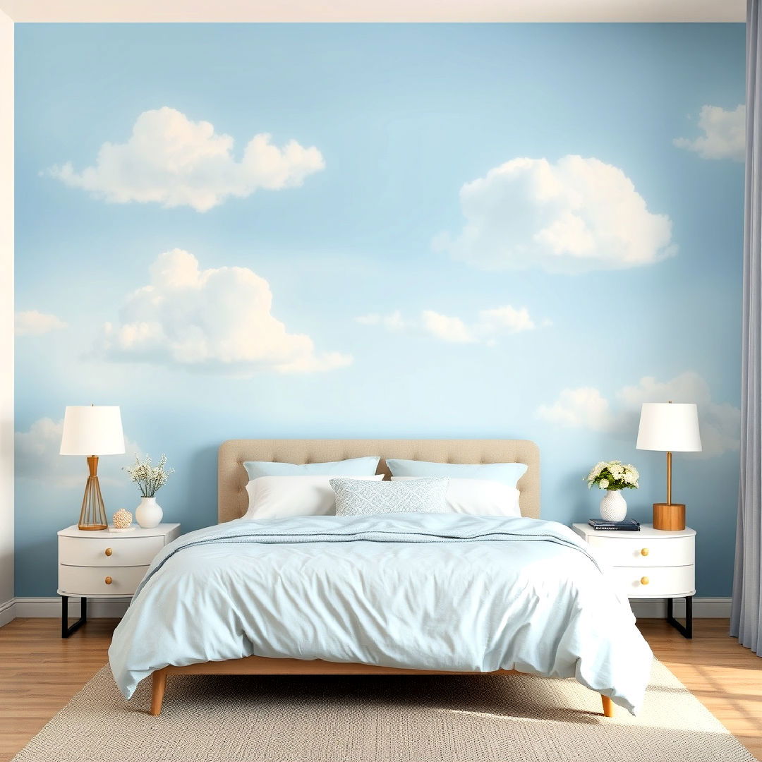 sky inspired bedroom wall murals