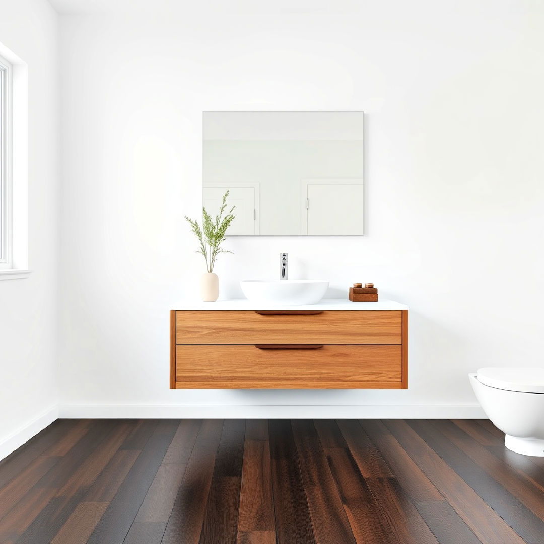 sleek floating vanity for bathroom